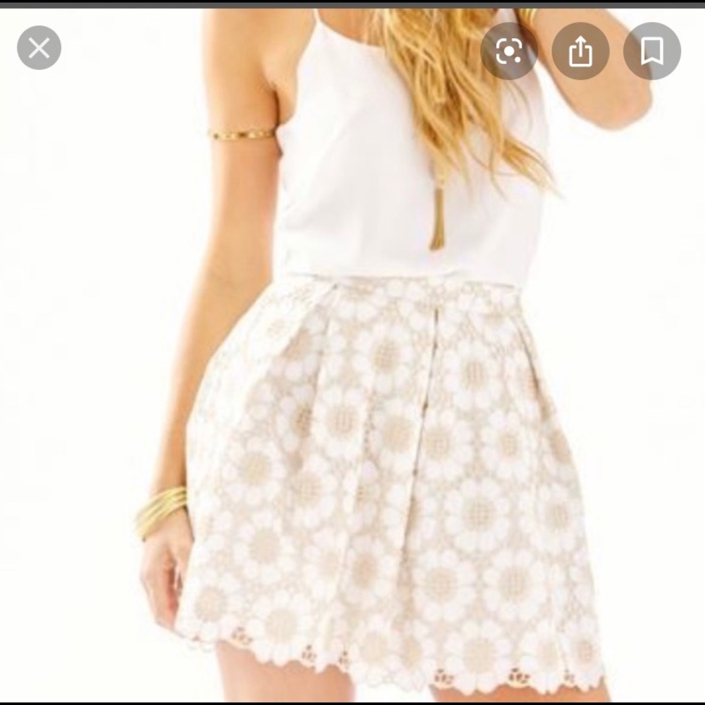 Lilly Pulitzer Hailey Embroidered Skirt size 00